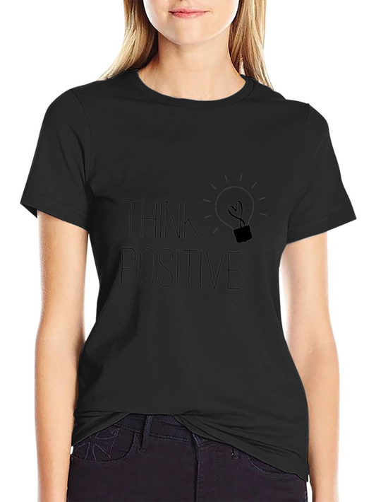 Camiseta Negra Piensa Positivo para Hombre