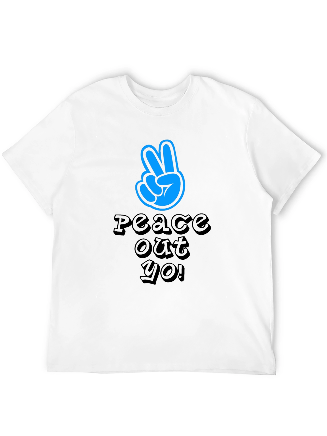 Camiseta Negra Peace Out Yo! Estilo Urbano