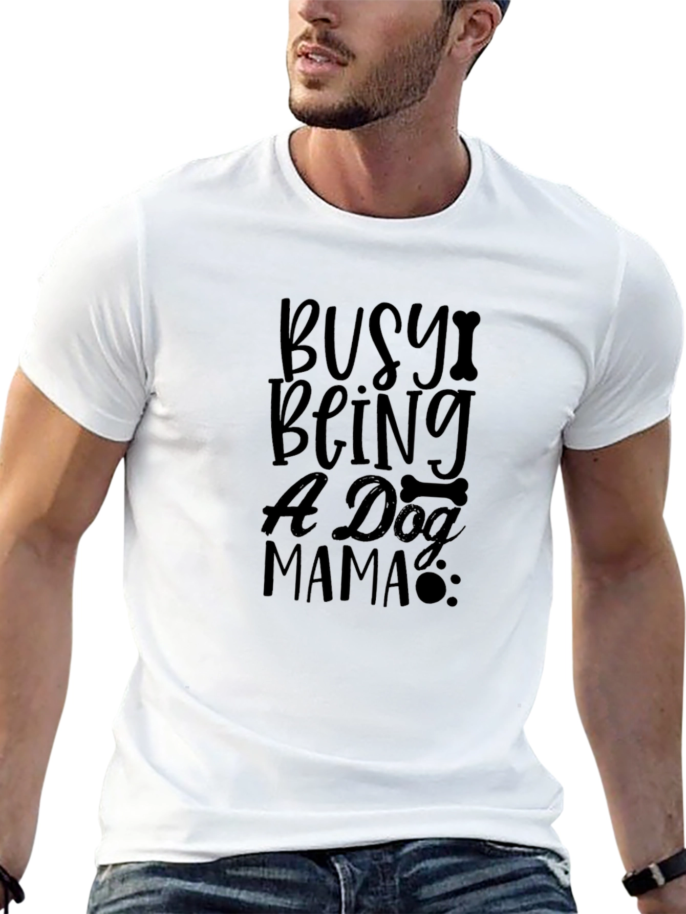 Camiseta Negra Busy Being A Dog Mama