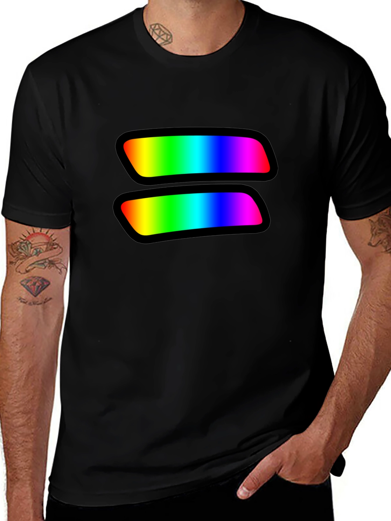 Camiseta Negra LGBTQ+ Igualdad