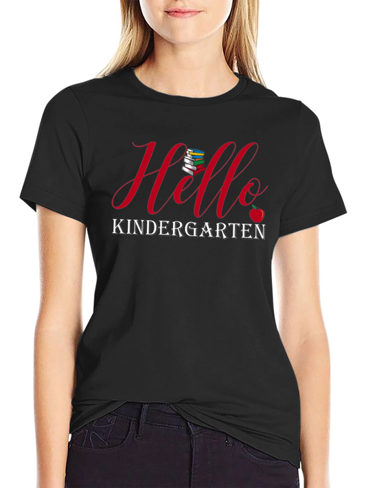 Camiseta Negra Hola Jardín de Niños