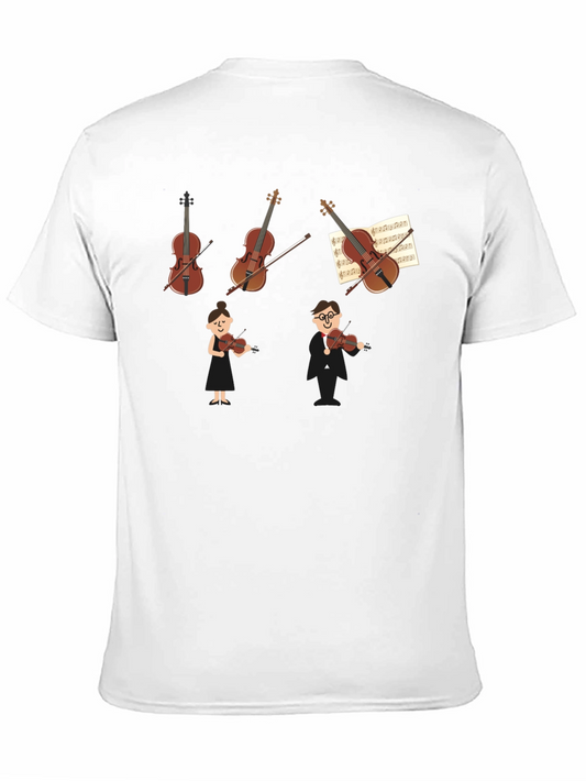 Camiseta Negra con Diseño Musical
