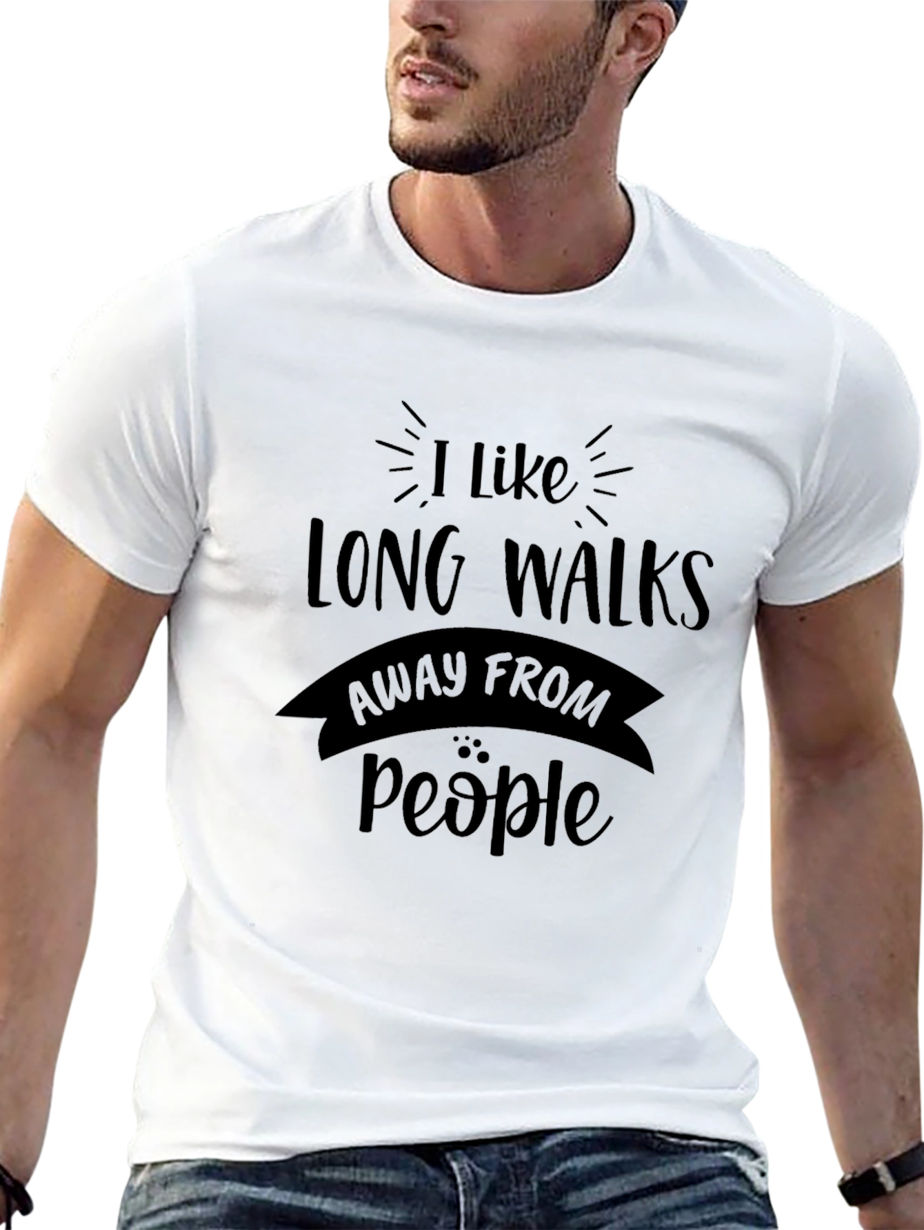 Camiseta Negra: Largos Paseos Lejos de la Gente