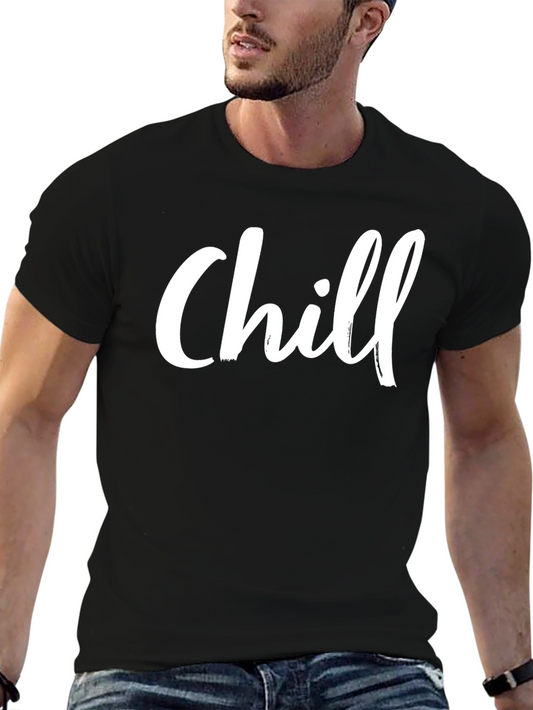 Camiseta Negra Chill Casual y Cómoda