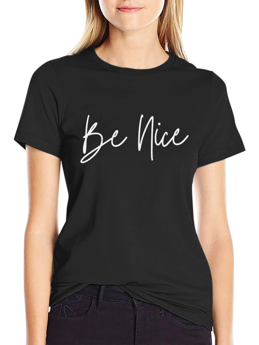 Camiseta Negra Be Nice - Moda Casual