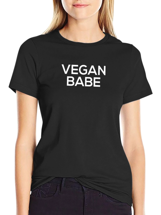 Camiseta Negra Vegan Babe - Estilo Casual