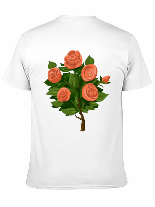 Camiseta Negra con Diseño de Rosas