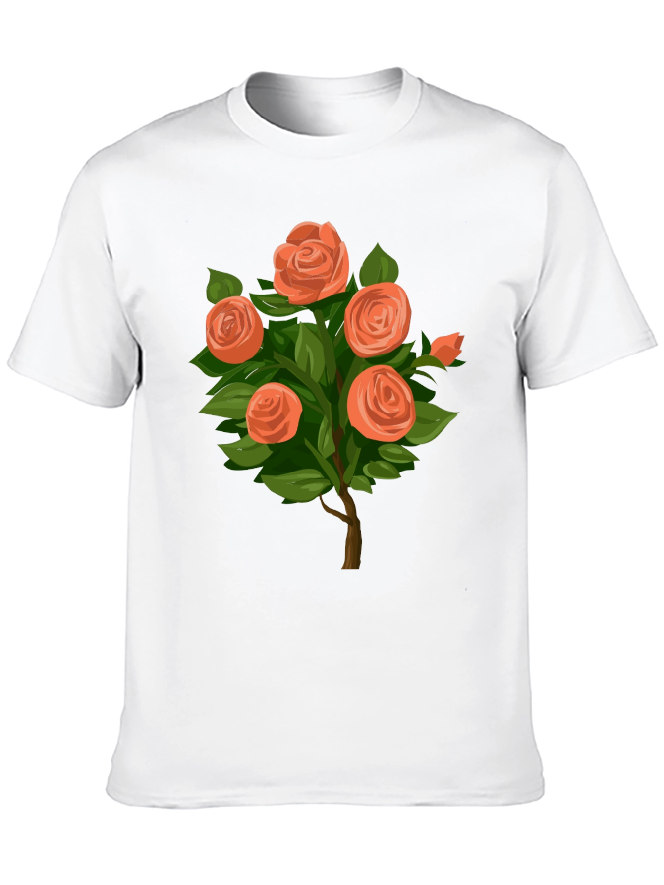 Camiseta Negra con Diseño de Rosas