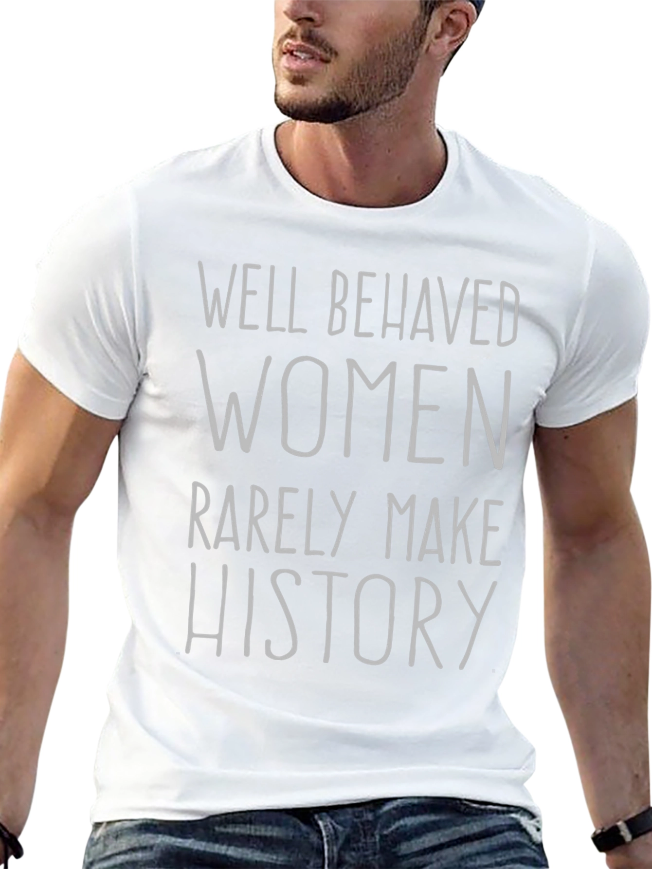 Camiseta Negra con Frase Feminista: Haz Historia