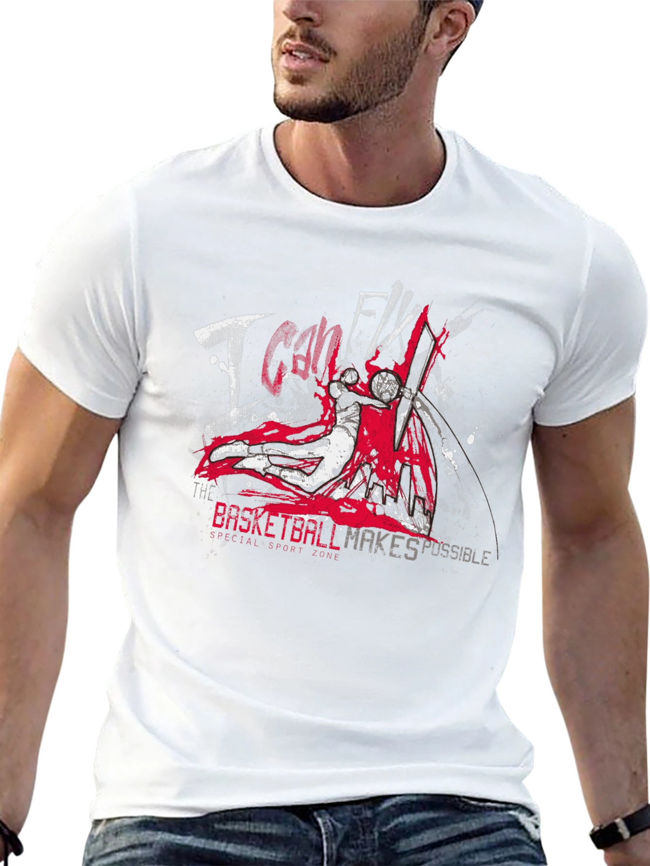 Camiseta Negra Baloncesto I Can Fly