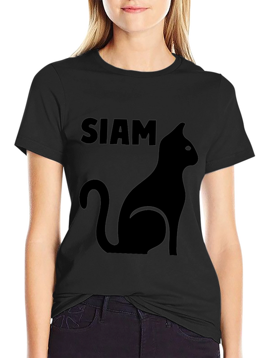 Camiseta Negra Siam Cat