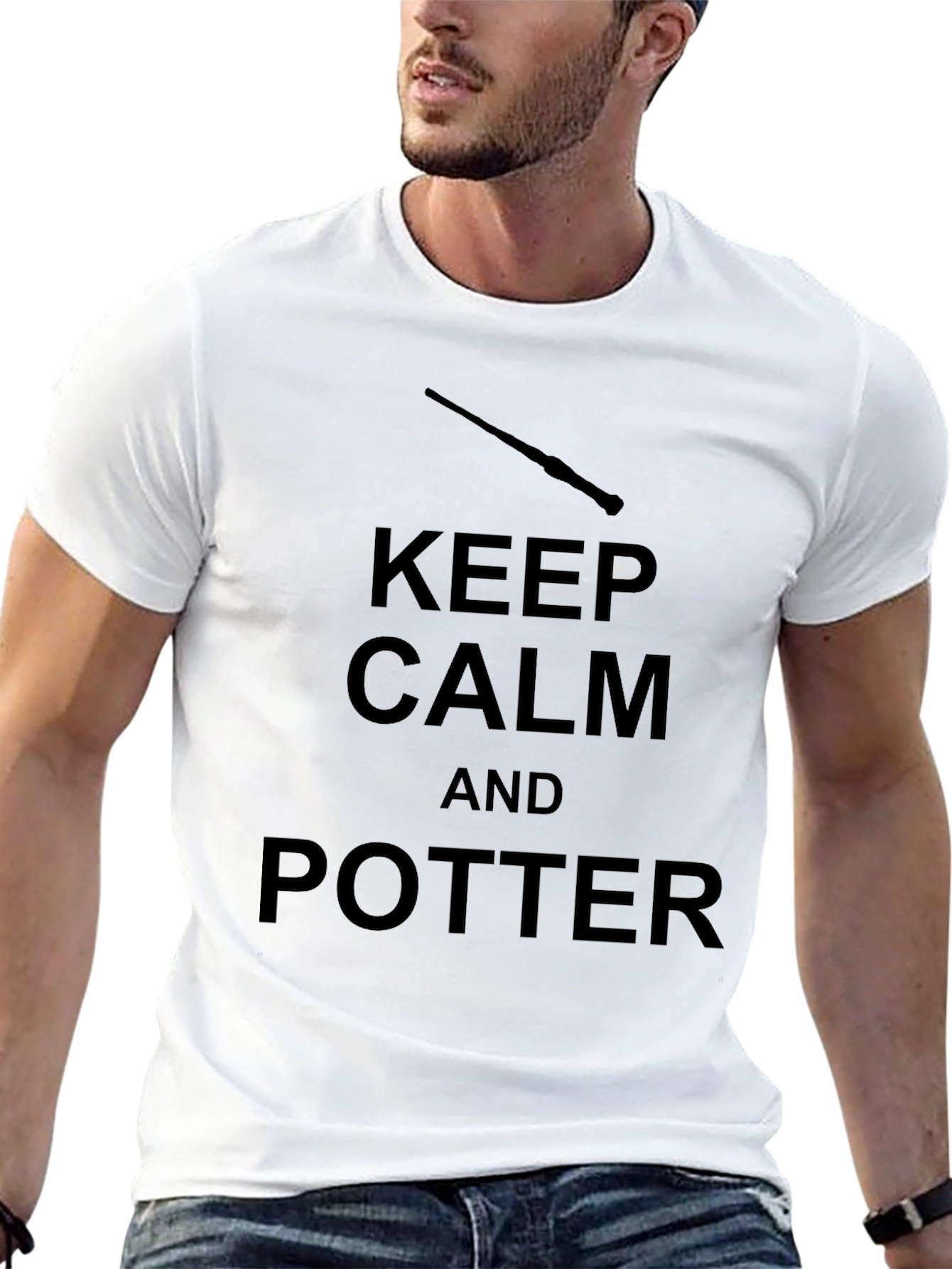 Camiseta Negra Keep Calm and Potter