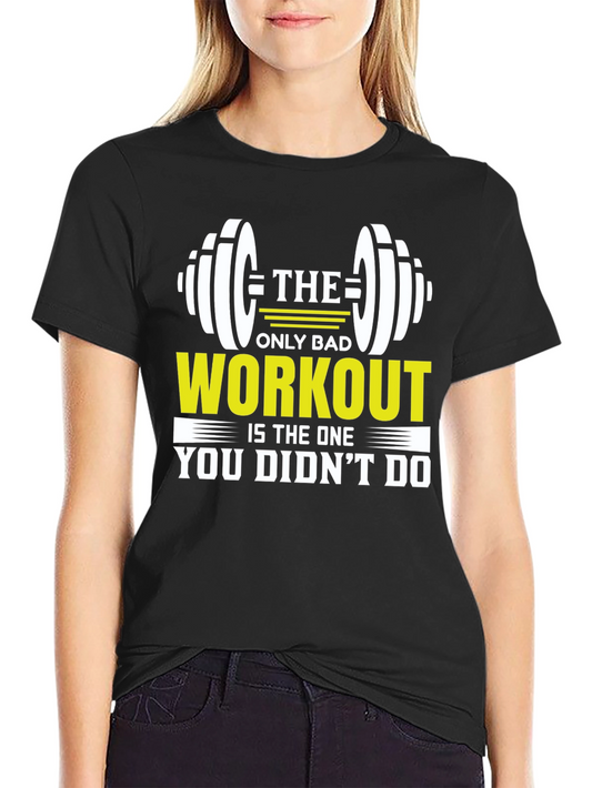 Camiseta Negra Motivacional Gimnasio Workout