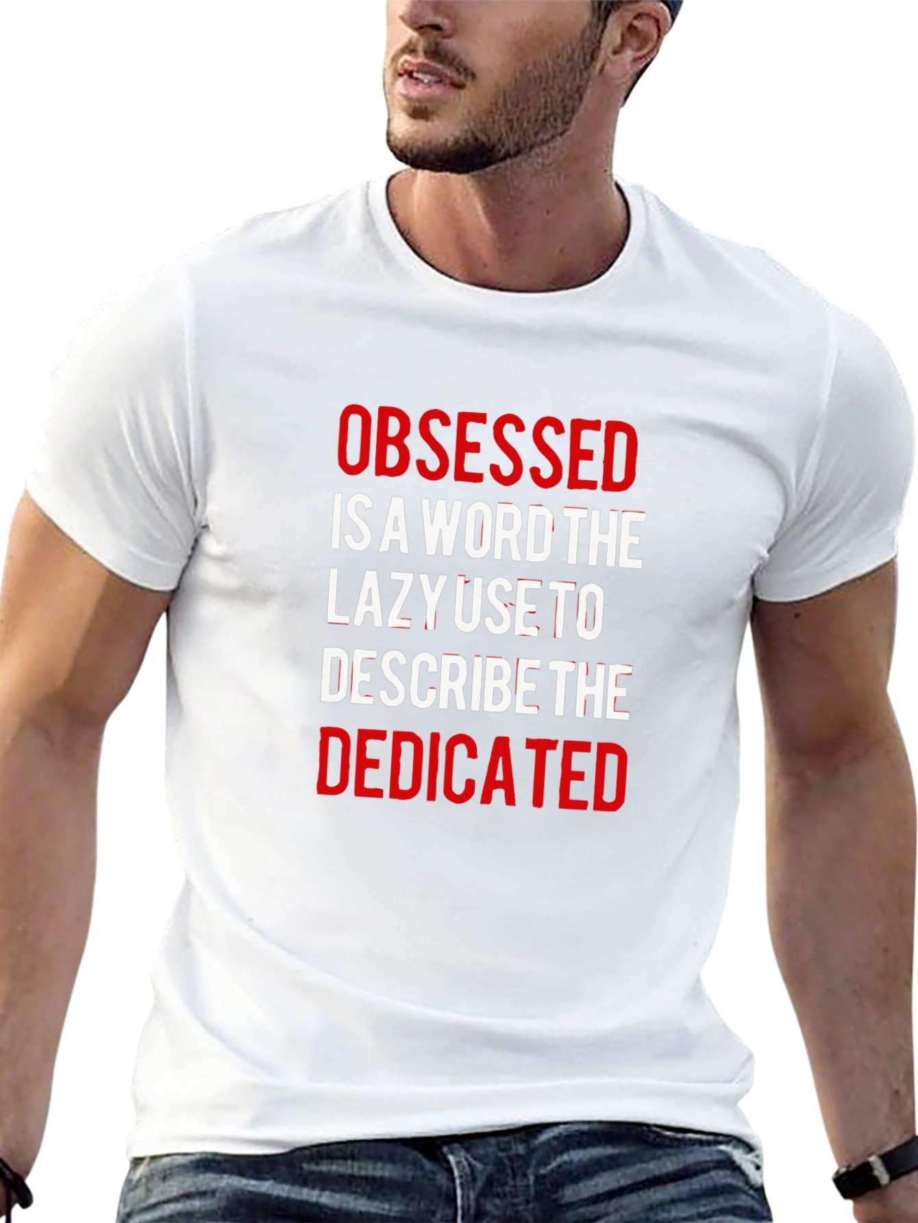 Camiseta Negra: Obsesionado vs Dedicado - Motivacional