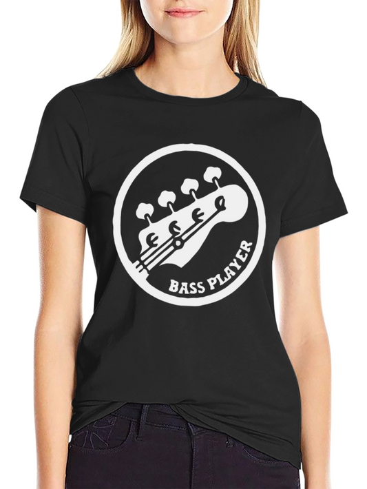 Camiseta Negra Bass Player para Amantes de la Música