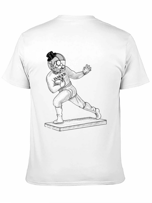 Camiseta Negra Gráfica Hombre Famous Joe Fútbol Americano