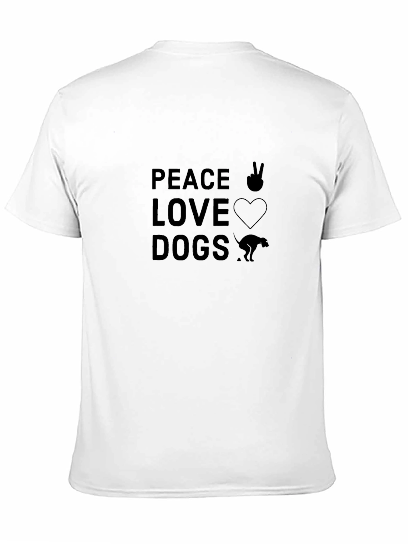 Camiseta Negra Paz Amor Perros