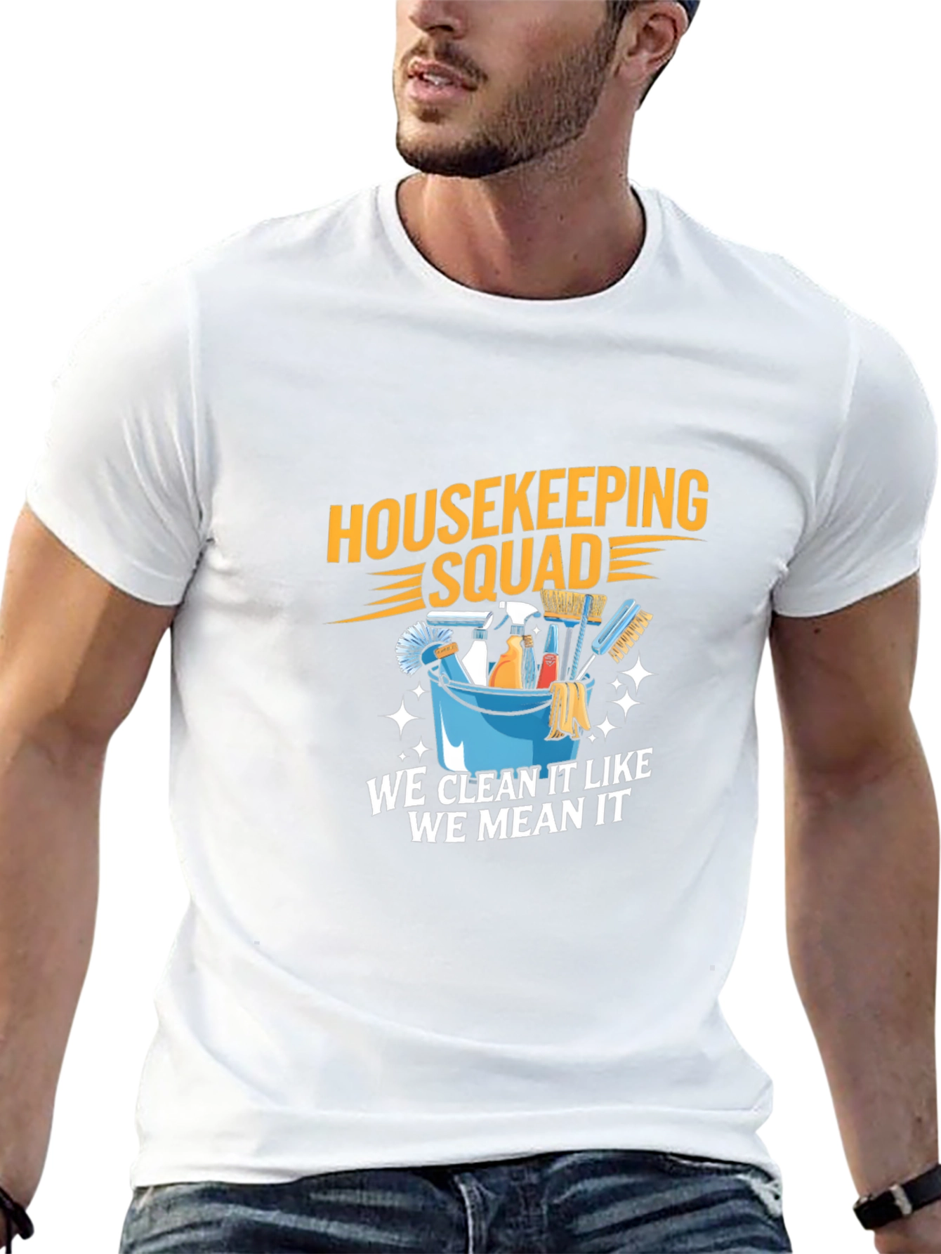 Camiseta Housekeeping Squad - Limpieza con Actitud