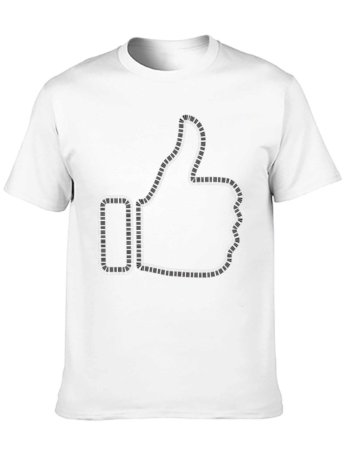 Camiseta Negra Me Gusta Teclado Piano