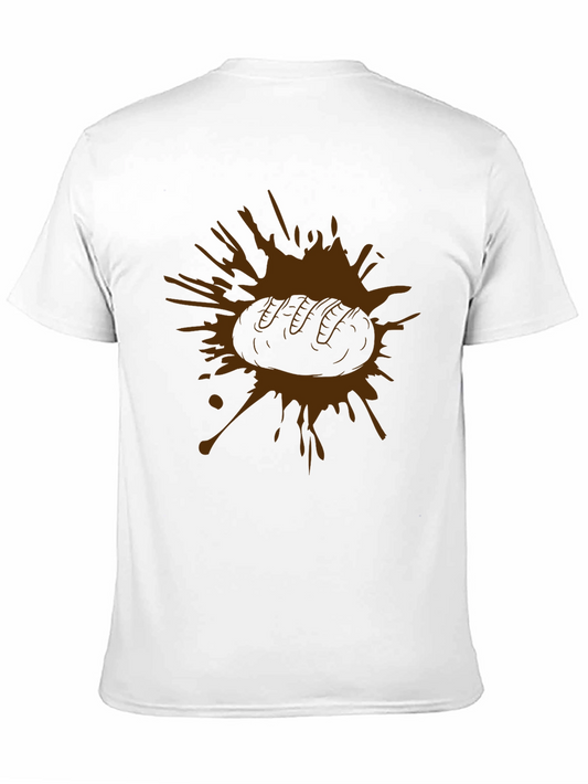 Camiseta Hombre Diseño Pan Divertido Algodón