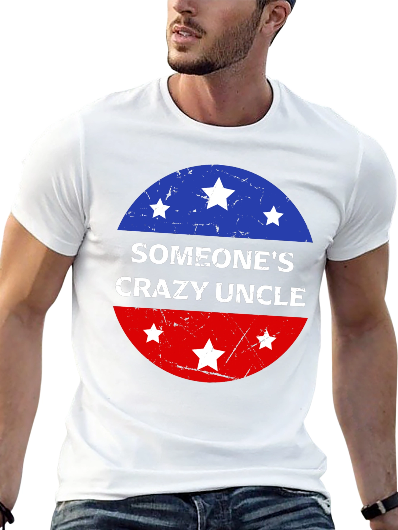 Camiseta Tío Loco de Alguien con Estrellas