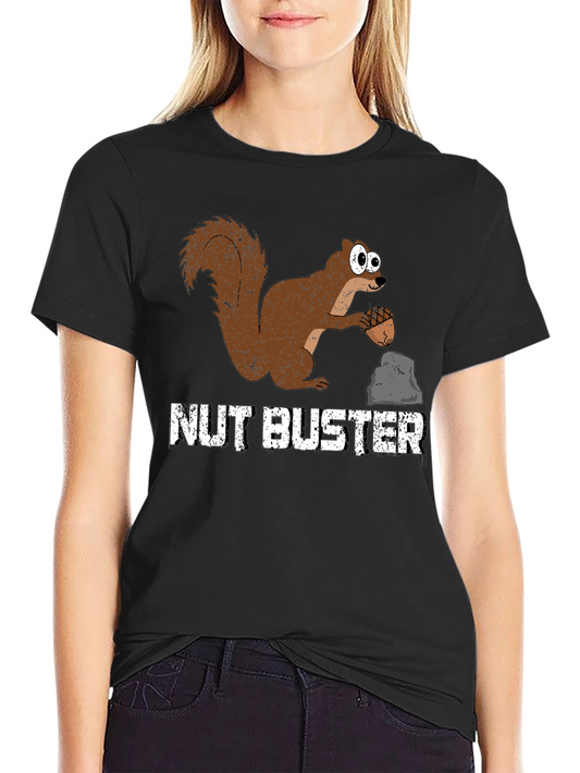 Camiseta Negra Nut Buster con Ardilla