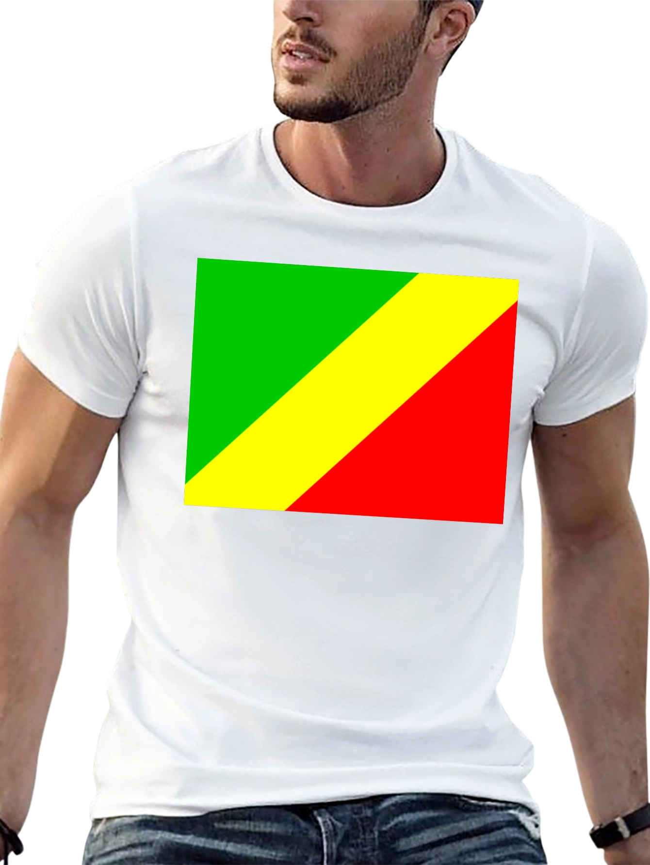 Camiseta Negra con Bandera Congo