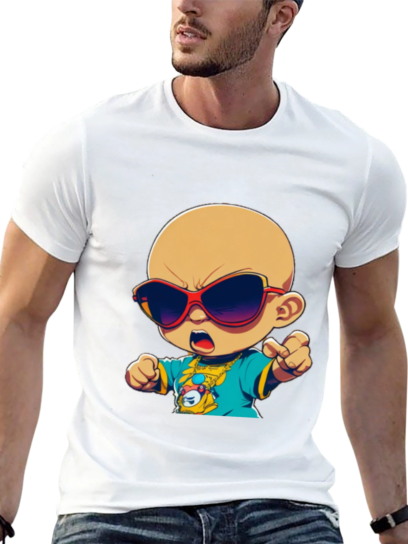 Camiseta Negra con Diseño Infantil Cool