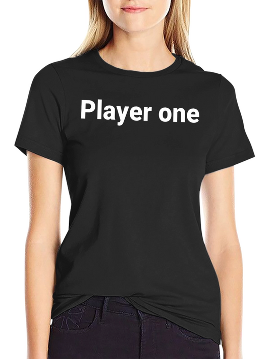 Camiseta Negra Player One Algodón Casual