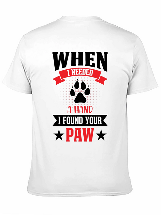 Camiseta Negra con Diseño de Huella Paw