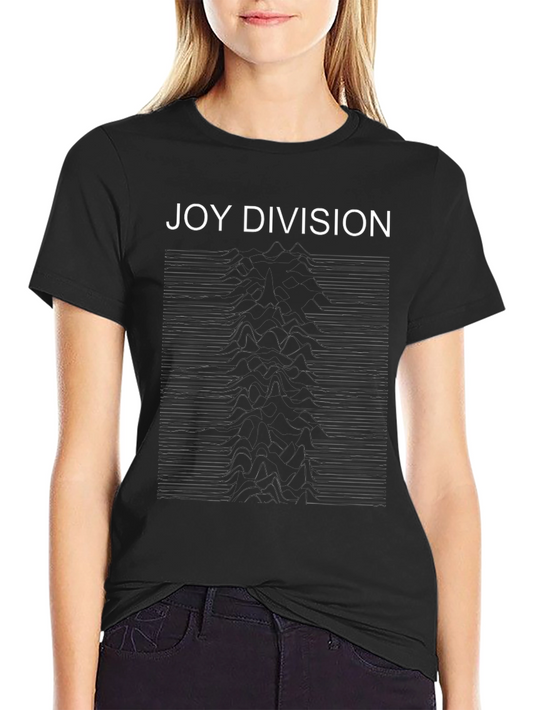 Camiseta Negra Joy Division Unknown Pleasures Algodón