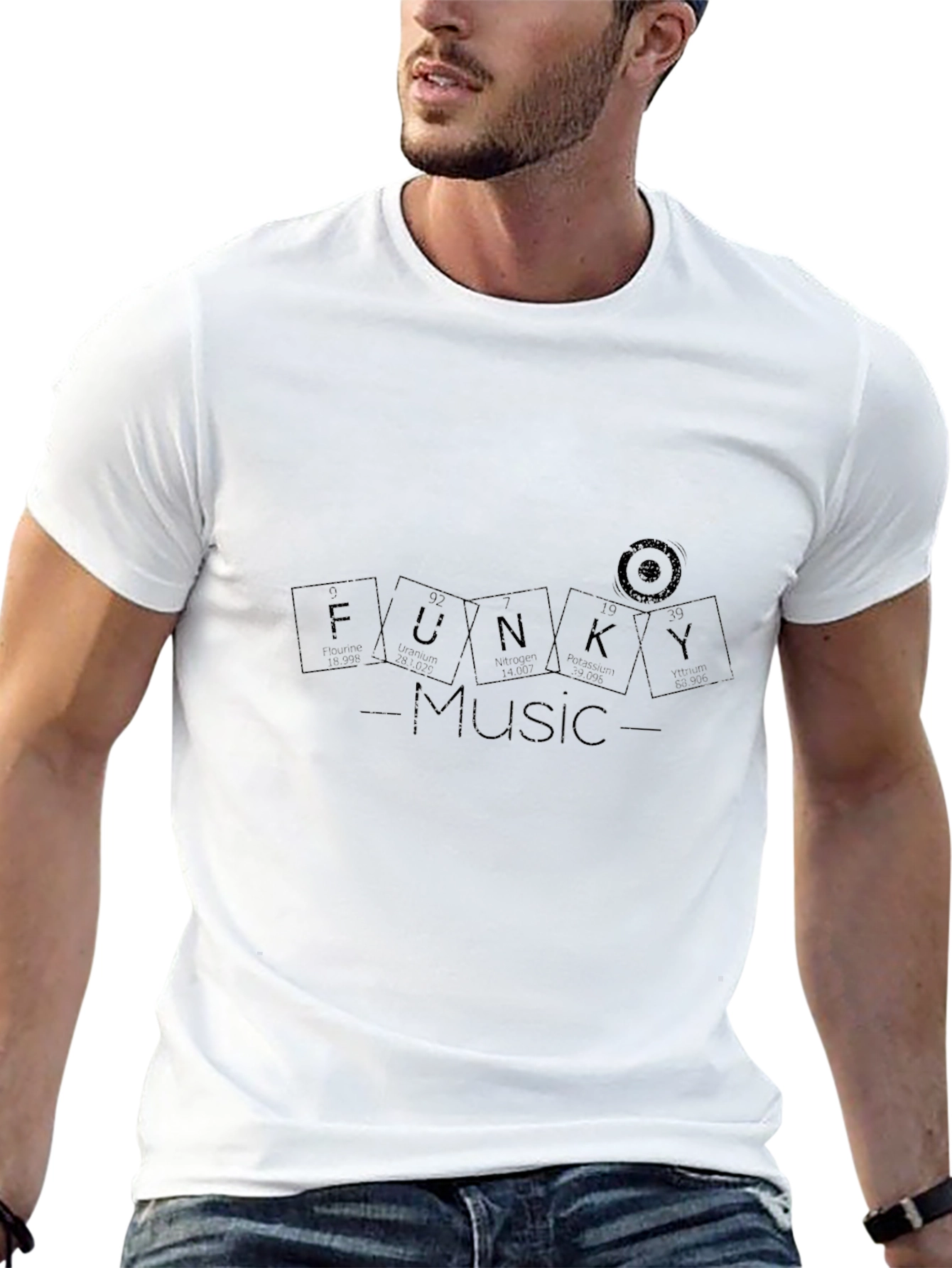 Camiseta Negra Funky Music para Hombre