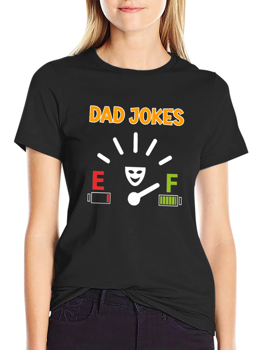 Camiseta Humorística Dad Jokes - Indicador de Batería