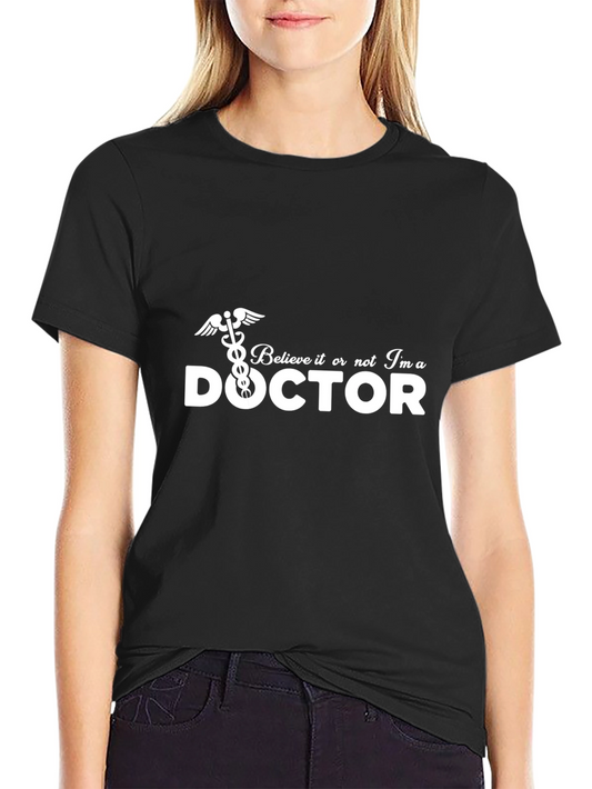 Camiseta Negra Doctor - Diseño Divertido