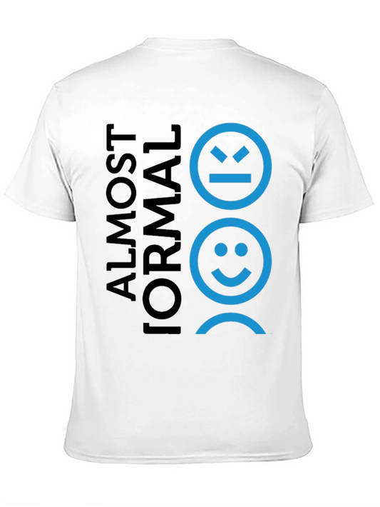 Camiseta Negra Almost Formal con Diseño de Emociones