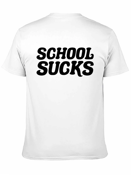 Camiseta Negra School Sucks - Estilo Casual y Divertido