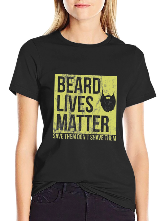 Camiseta Negra Beard Lives Matter - Salva Barbas