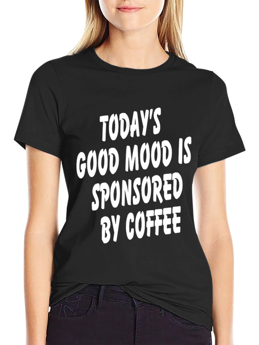 Camiseta Negra Buen Humor Patrocinado por Café