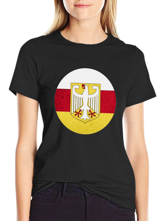 Camiseta Negra con Diseño Bandera de Osetia del Sur