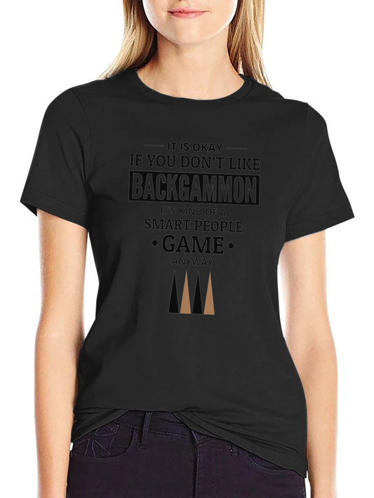 Camiseta Negra Backgammon Inteligente