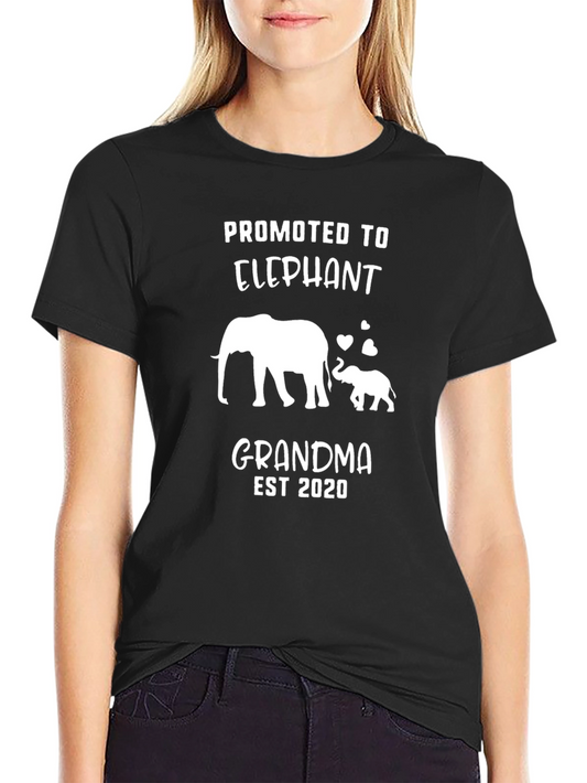 Camiseta Negra Promocionada Abuela Elefante 2020
