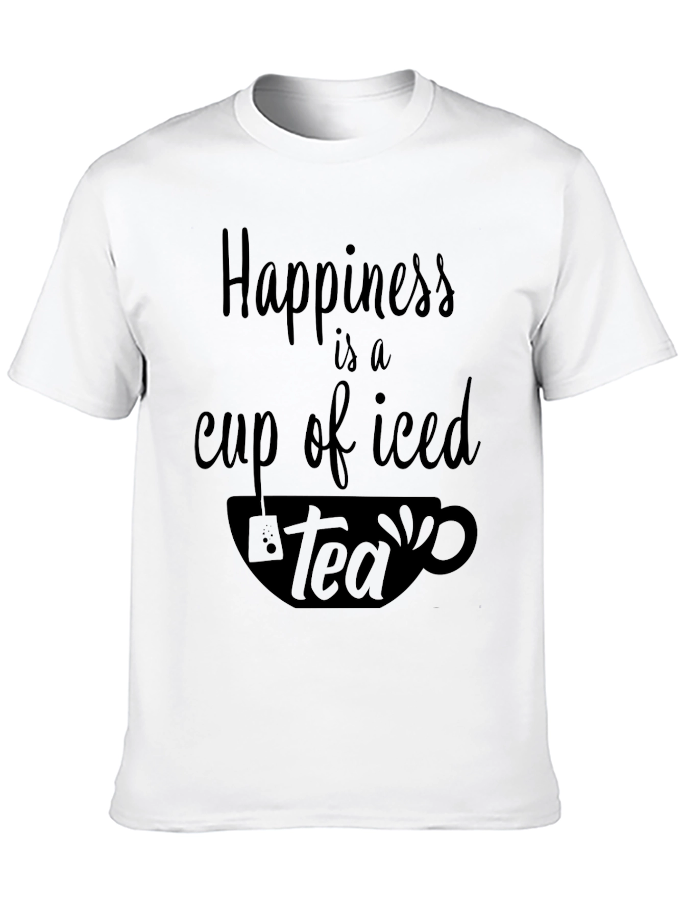 Camiseta Negra: Felicidad es un Té Helado