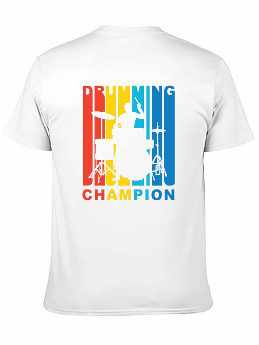 Camiseta Negra Drumming Champion Vintage