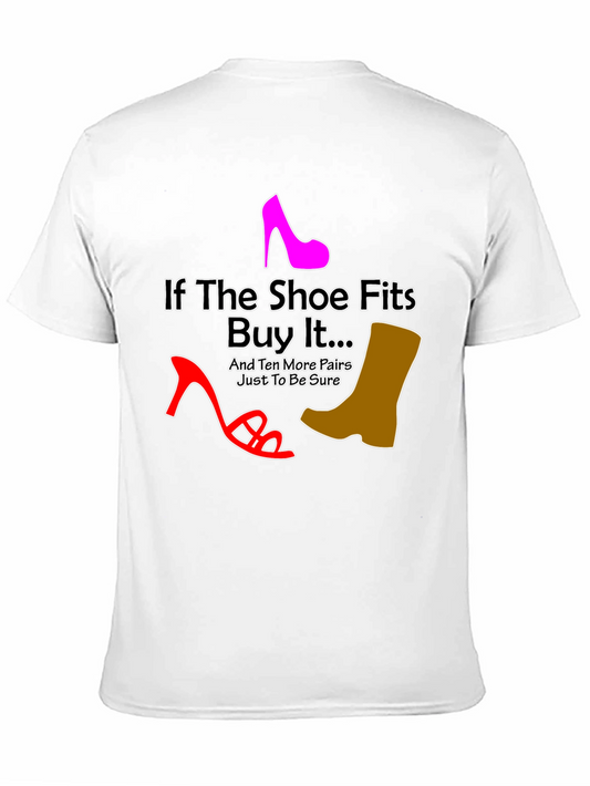 Camiseta Negra Humorística Si El Zapato Te Queda