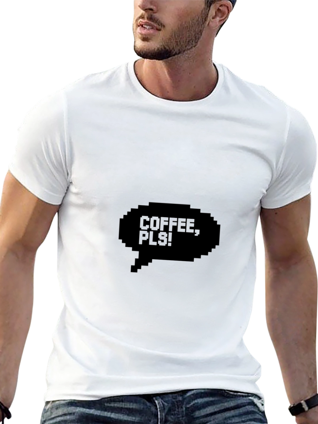 Camiseta Negra Coffee Pls!