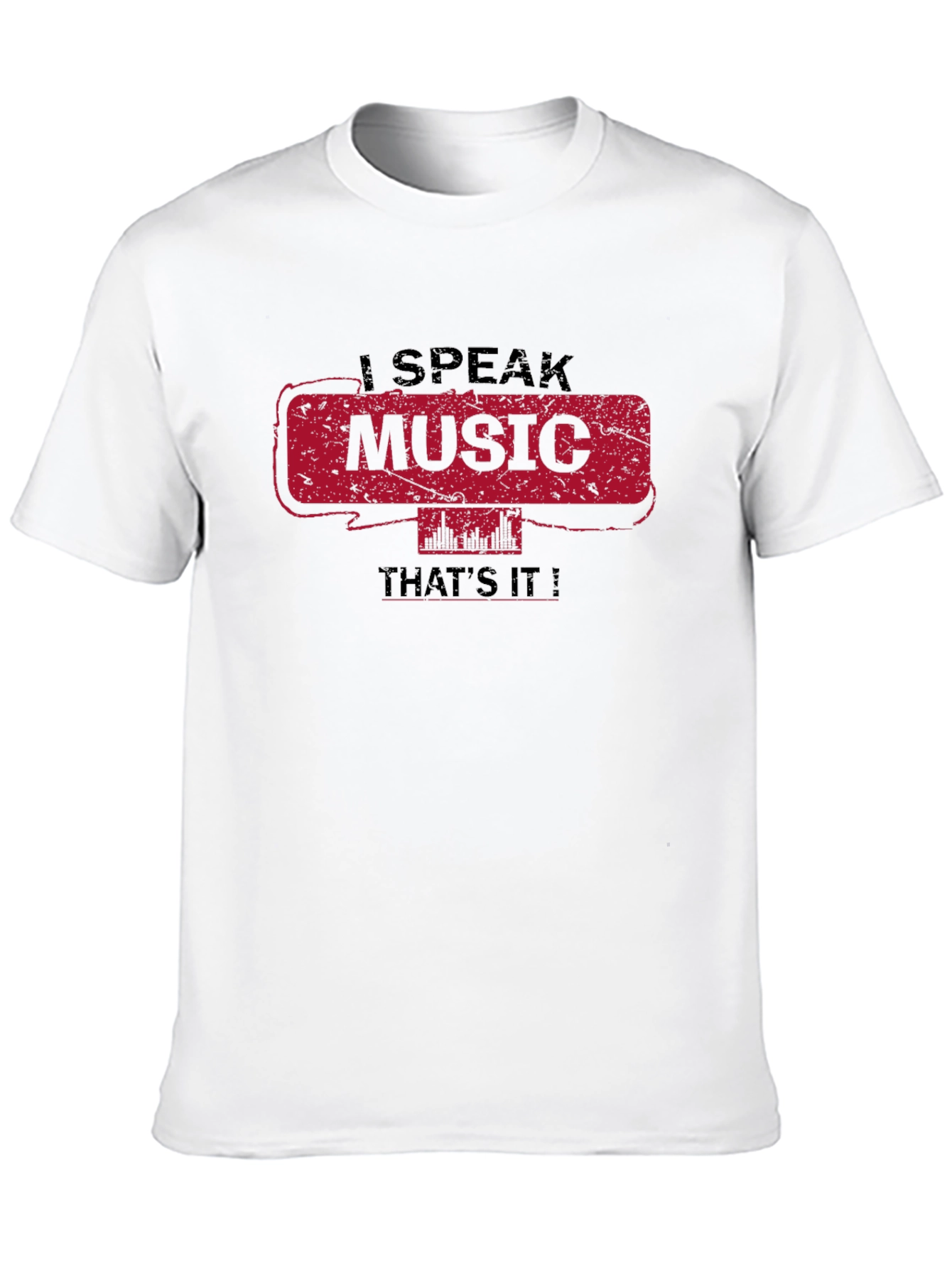 Camiseta Negra I Speak Music Thats It!