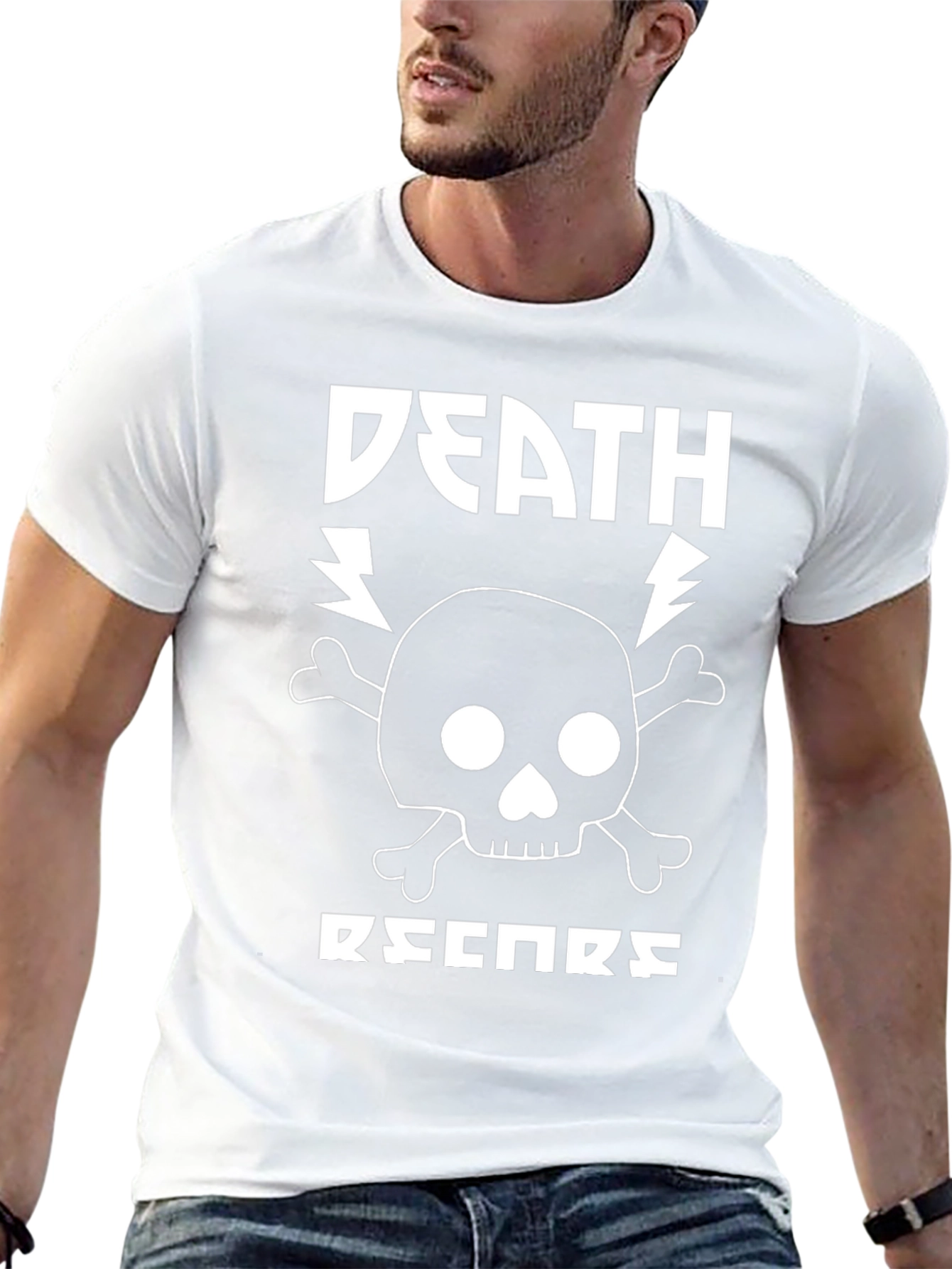 Camiseta Negra Death Records Estilo Rock