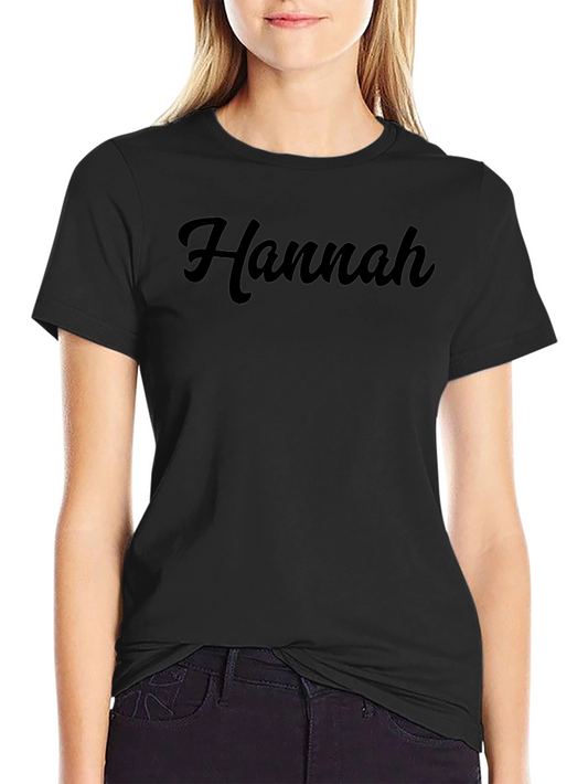 Camiseta Negra Personalizada con Nombre Hannah