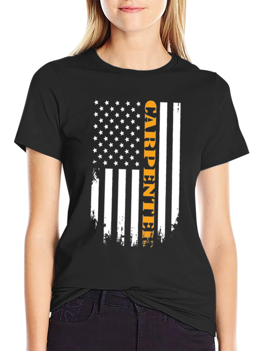 Camiseta Carpintero Bandera Americana