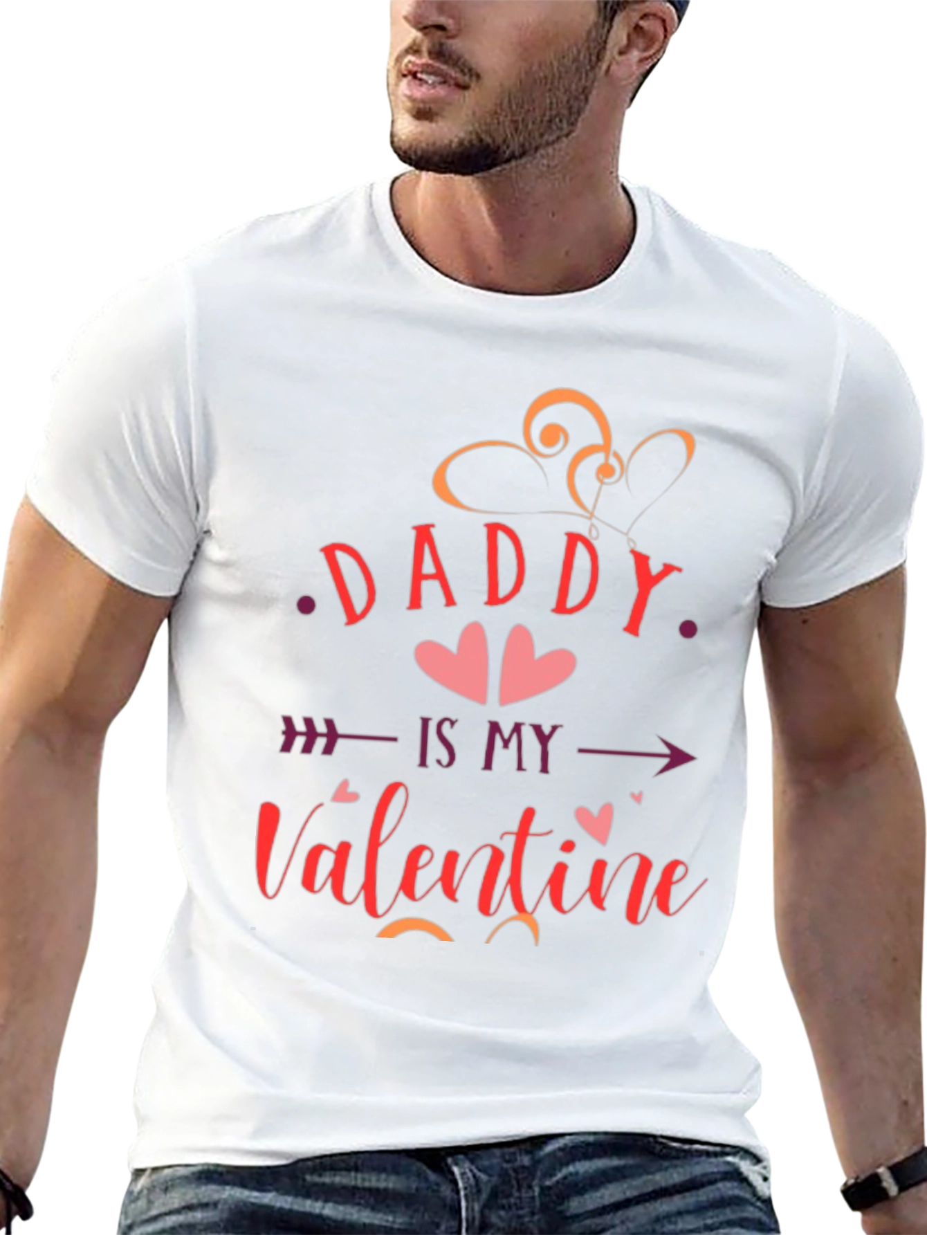Camiseta Negra Daddy Is My Valentine